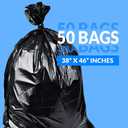 Reli. 40 to 45 Trash Bags Heavy Duty | 50 Trash Bags | Super Sizeable for Serious Garbage Cleanup (Black)