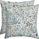 Arden Selections Outdoor Toss Pillow, Set of 2,  Water Repellent, Fade Resistant, Pistachio Botanical