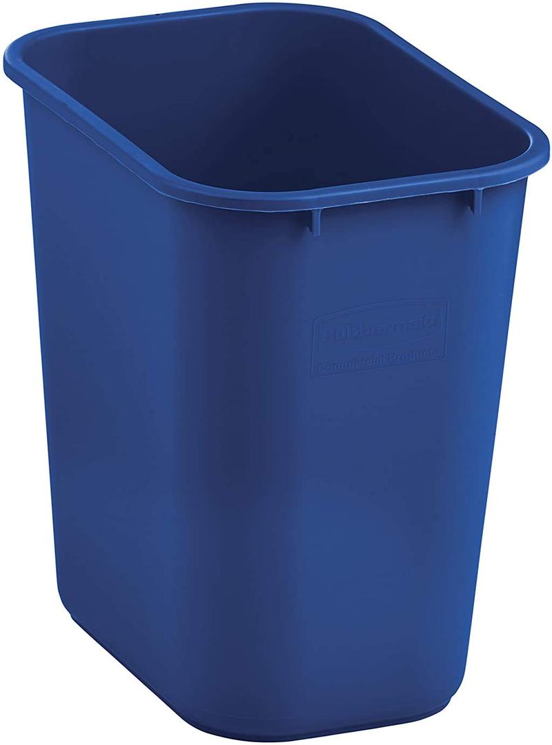 Rubbermaid Commercial Medium Wastebasket, 28 Quart - Blue (7 Gallon)