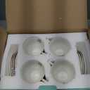 BTaT- Floral Tea Cups and Saucers Set of 8 (8 oz), Porcelain Tea Cup Sets, Assorted Colors with Gold Trim & Gift Box, Dishwasher Safe