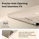 EooCoo Case Compatible with MacBook Air 13 inch M5 2026-2022 M4 M3 M2 A3449 A3240 A3113 A2681, Crystal Hard Shell Scratch Resistant Protective Cover Compatible for MacBook Air 13.6 inch, Starlight