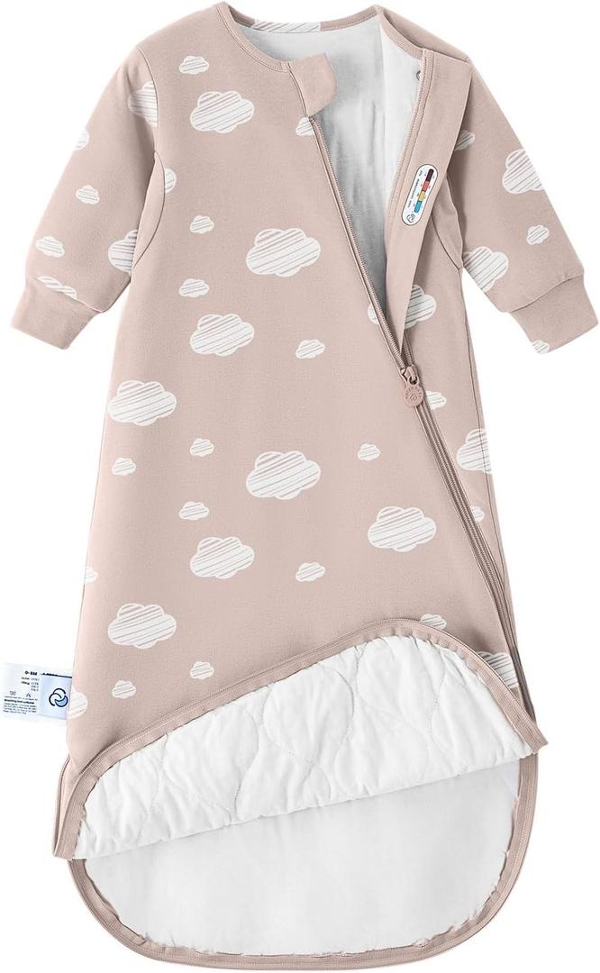 Unisex Sleeping Bag for Babies and Toddlers 3.5 Tog Sleep Sack, Baby Sleep Sack, One piece with sleeves, Gifts for Baby (6-18M, Pink Sky)
