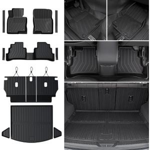 Floor Mats Set for 2017-2025 Mazda CX-5, All Weather TPE Backrest Mat Trunk Mat Cargo Liner Door Sill Guards Accessories for CX5 (Full Mats Set)
