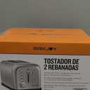 RAMJOY Toaster 2 Slice, Extra Wide Slot Toaster for Bagels, Bread, Waffles, 7 Shade Settings, 4 Main Functions, Removable Crumb Tray, 900 Watts Toasters, Brushed Stainless Steel