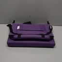 Stadium Seat for Bleachers with Back Support and Wide Padded Cushion Stadium Chair - Includes Shoulder Strap and Cup Holder (Purple)