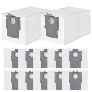12 Pack Dust Bag for Roborock Q Revo/QV 35S/35A/Qrevo S5V/Saros 10R/Qrevo Edge S5A/Qrevo Curv/Qrevo S/Pro/Master/Plus/S8 MaxV Ultra Vacuum Cleaner, 3 L Large Capacity Disposable Bags Replacement