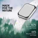 JunXiangRui Sport Band Compatible with Apple Watch Band 38mm 40mm 41mm 42mm 44mm 45mm 49mm for Women Men, made from Recycled Plastic - Soft Breathable Strap for iWatch Series SE 9 8 7 6 5 4 3 2 1 Ultra 1 2 (38mm/40mm/41mm, gray)