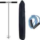 36 inch Boat Sand Anchor Kit Marine Stainless Steel 316 with Bungee Dock Line and Case,Screw Auger Design Ideal for Jet Ski,PWC,Floats,Pontoon,Kayak,Canoe