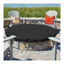 57 Inch Firepit Cover Round for Built-In Stone Fire Pit - Outdoor In-Ground Firepits Covers Accessories (Black)