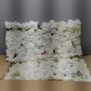 VEVOR 3D Flower Wall Panel, 24 PCS 15 x 15 inch, Artificial Floral Wall Background Mesh Backing Mat,Seamless Design&Easy Installation for Wedding Valentines Day Home Baby Party Backdrop Decor,White