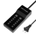 Multiple USB C Charger, 12 Ports USB Charging Station, 60W MultiPort Charger[10 USB-C+2 USB-A], USB Wall Charger, Desktop USB Charger for iPhone/iPad/Samsung/Google Pixel/Watch/Headphones(Black)