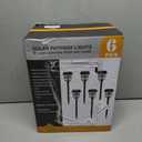 XMCOSY+ Solar Pathway Lights Outdoor Waterproof IP65-2 Lighting Modes LED Solar Powered Garden Lights, Glass Outdoor Lighting for Yard Landscape Walkway Driveway Lawn Decor (Warm White & Cool White) (Black)