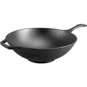 Lodge Chef Collection 12.5 Inch Pre-Seasoned Cast Iron Wok
Deep Rounded Sides for Easy Tossing & Stirring, Naturally Non-Stick, Ergonomic Handle for a Secure Grip