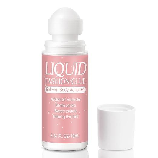 Body Adhesive for Clothing Roll-On 2.54 Oz – Sweat Resistant & Long Lasting Body Glue for Clothes for Dancers, Stagewear, Wigs, Socks, Bras & Costumes