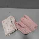 Blissful Diary Muslin Bassinet Sheets for Baby Girls Boys, Boho Soft Cotton Fitted for Oval Hourglass Rectangle Mattress, 2 Pack (Pink Floral & Light Pink)