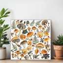 Vintage Mushroom Puzzle 1000 Pieces, PICKFORU Retro Plant Puzzles for Adults Leaves, Hard Unique Nature Art Theme as Home Decor