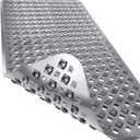 Yimobra Bathtub Mat Non Slip, 34.5x15.5 Inch Long Shower Mat with Drain Holes Suction Cups, Bath Mats for Inside Shower, Machine Washable, BPA, Latex, Phthalate Free, Gray