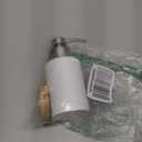 DAILY RITMO Foaming Soap Dispenser | White Ceramic-Like Resin with Bamboo Base and Stainless Steel Foam Pump