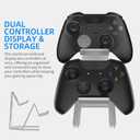 ASIEIT 2Packs Controller Holder, 2 Tier Universal Aluminum Display Stand for Desk Game Enthusiasts Gift Stand Compatible with Series XS, Elite 2, PS5, PS3, Switch Pro and Almost All Controller, Silver