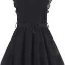 Bumeex Kids Tween Teen Girls Fashion Swing Casual Party Dress (14-15 Years, Black)