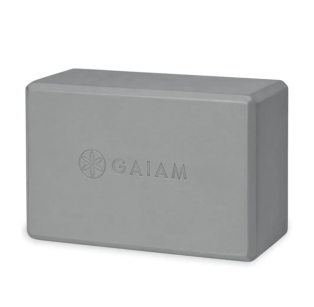 Gaiam Yoga Block - Supportive Latex-Free Eva Foam - Soft Non-Slip Surface with Beveled Edges for Yoga, Pilates, Meditation - Yoga Accessories for Stability, Balance, Deepen Stretches
