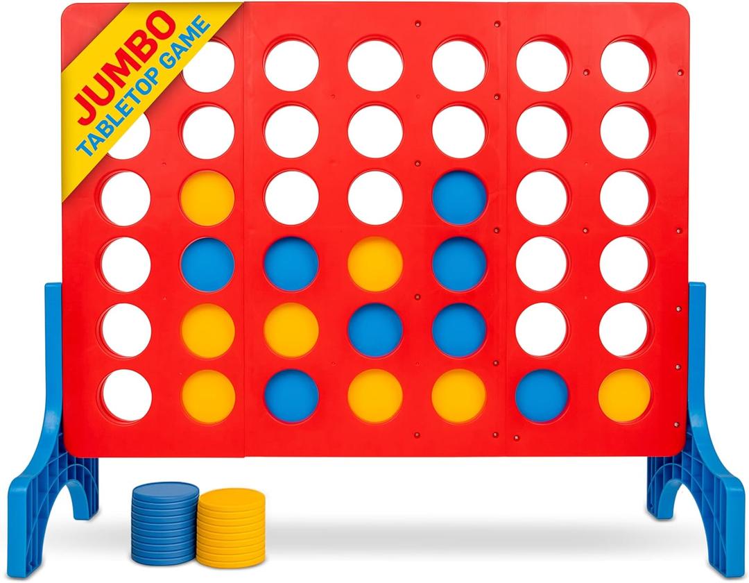 Bolaball 4 in a Row Tabletop Game  1.8 Ft 4 to Score Game for Kids & Adults, Indoor/Outdoor Family Yard, Portable Party for Home, Picnic & Travel, Plastic Version.