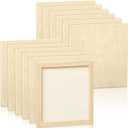 Kathfly 12 Pcs 8 x 8'' Wood Panel Boards, Unfinished Wood Canvas Panels for Painting Crafts DIY Drawing Pouring Art Projects