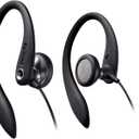 PHILIPS SHS3305BK Wired Flexible Earhook Headphones with Mic, Black