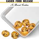 Commercial Quality Baking Sheet Pan Set, Natural Aluminum Cookie Sheet, Umite Chef Warp Resistant Baker's Half Sheet Pan, Large Thick Cookie Tray Pans for Baking, Roasting(2 Pack, 18X13In)