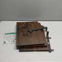 Wooden Shelves With Black Hooks, Brown, Size 15" X 10"