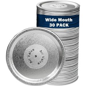 30Pcs Rust-Proof Wide Mason Ja Lids - for Electric Mason Jar Vacuum Sealer Lids - Food Grade Material