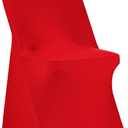 Peomeise Stretch Spandex Folding Chair Cover for Wedding Party Dining Banquet Event (Red,6pcs)