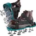 POKSAUAE Adjustable Spiked Lawn Aerator Shoes - Deep Soil Aeration Tool with Breathable Design, Fits 5-12 to Protect Lawn & Boost Soil Health