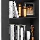 Furinno JAYA Book Shelf, 5-Tier Bookshelf, Bookcase with Adjustable Shelves, 9.5" x 24.5" x 71.2", for Organization and Storage, for Living Room, Bedroom, Home Office, Blackwood