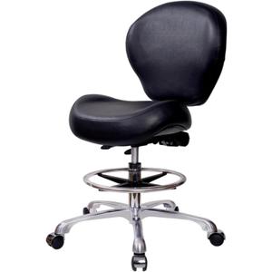 Height Adjustable Rolling Stools Drafting Chair with Backrest & Foot Rest,Work from Home,Studio,Dental,Office for Desk,Salon,Art Studio, Tattoo,Garage, Kitchen, Counter, (Black)