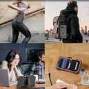 Compatible with iPhone 17 pro Case, with Belt Clip Holster Heavy Duty Rugged Shockproof Full Body Protection Kickstand Cover for iPhone 17 pro PhoneBlack+Orange