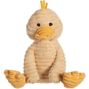Apricot Lamb Toys Plush Corduroy Duck Stuffed Animal Soft Cuddly Perfect for Child (Corduroy Duck, 9 Inches) (Small, Yellow)
