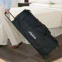Tempur-Pedic Set-Includes Travel Size TEMPUR-Neck Pillow, Mattress Overlay, and Carry Bag, Gray, Large