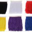 HEARTWISH Fringe Trim Lace Polyester Tassel Trim Ribbon 4-6inch Wide 12 Yards Multi-Colored for Clothes Accessories and Latin Wedding Dress and DIY Lamp Shade Decoration (Classical 4inch)