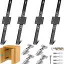 Sliding Hidden Door Track, Pocket Door Hardware, Smooth Gliding Pocket Door Slides with Hinges for Cabinet and Recessed Doors (24IN, Set, 2)