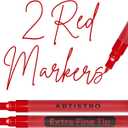 3 PACK of ARTISTRO 2 Red Acrylic Paint Markers - 3mm Medium-Tip Paint Pens - Perfect for Crafting, Art Projects, & More
