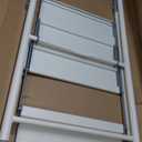 Elevon Foldable Step Stool, Metal Two Step Ladder with Wide Pedal for Kitchen Counter Bathroom Sink, Suitable Ages for 18 Months to 6 Years, Grayish White