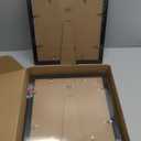 12x12 Picture Frame Set of 4 - Made of Glass and Black Wooden Frame, Display Square Pictures 10x10 with Mat or 12 x 12 without Mat, Desktop & Wall Collage Photo Frame