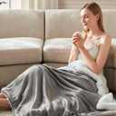Heated Blanket Full Size Fast Warming Heating Electric Blanket with 6 Heat Settings & 4 Hours Auto-Off, Ideal Gift for Her, 72"x84", London Grey