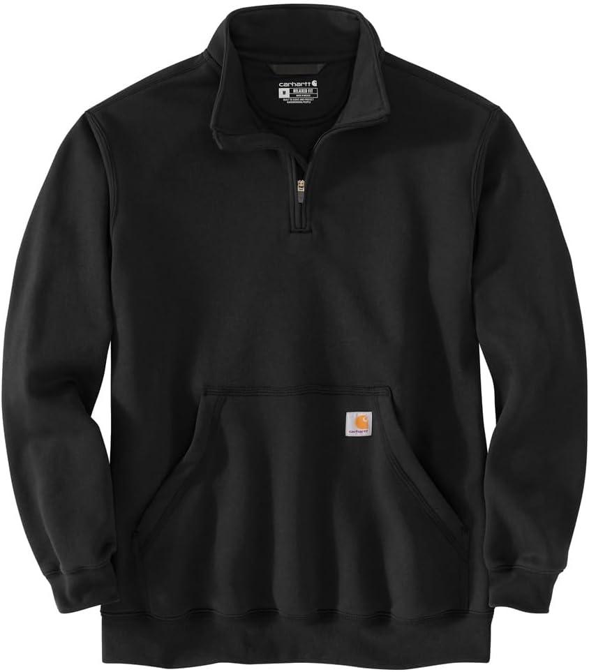Carhartt Men's 105294 Loose Fit Midweight Quarter Zip Mock Neck Sweatshirt, L