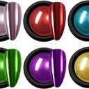 6colour Chrome Nail Powder for Beautiful Mirror Effect Chrome Powder Get the Polish of Your Dreams with Our Nail DIY Enthusiasts Glitter Chrome Powder for Nails (set B)