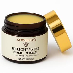 3 x Helichrysum Italicum Balm Helichrysum Cream Natural Skincare Ointment  Supports Hydration and Comfort for Sensitive Skin Soothing for Sensitive Skin Nourishing & Moisturizing Care balm 2 oz57g