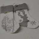 Valery Madelyn Christmas Stockings Decorations, 18 Inch Fabric 2 Pack Silver White Elk Embroidery Plush Personalized Fireplace Hanging Ornament for Holiday Xmas Party Decor