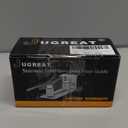 JUGREAT Barn Door Mounted Stainless Steel Sliding Door Guide-1 Pack (For Doors Up to 2 1/ 8 inches, Flush Bottom Design)