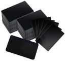 100PCS Metal Business Card Blanks 0.45mm Thickness Black Aluminum Metal Blanks Cards for Laser Engraving Home Office Customer DIY Gift Plate Invitations, 3.4 x 2.1 Inch